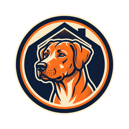 Ridgeback Roofing mascot logo